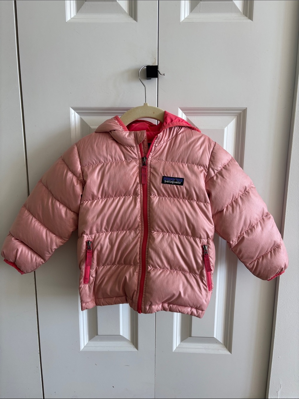 Patagonia Kids Pink Hooded Quilted Hi Loft